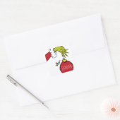 Grinch | Voor verjaardags kerstcadeau kaartje Vierkante Sticker (Envelop)