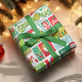 Grinch vrolijk Grinch Kerstpatroon Cadeaupapier