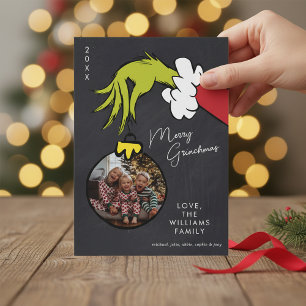 Grinch vrolijk Kerstmis Familie Foto Kerstmis