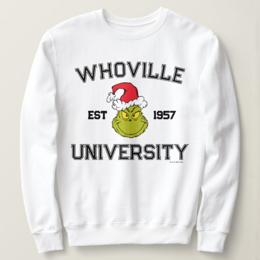 Grinch | Whoville Universiteit Opgericht 1957 Trui (Design voorkant)