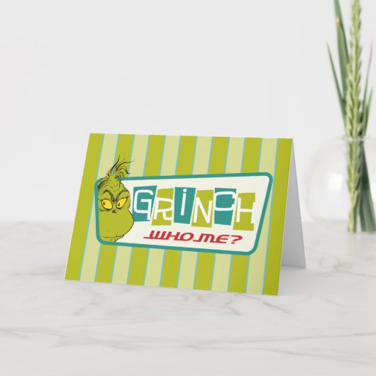 Grinch - Wie ik? Feestdagen Kaart (Voorkant)