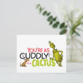 Grinch | You're as Cudly as a Cactus Quote Briefkaart (Staand voorkant)