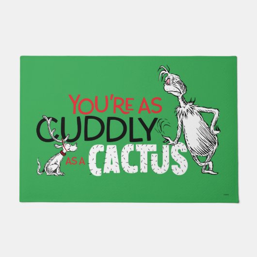 Grinch | You're as Cudly as a Cactus Quote Deurmat (Voorkant)