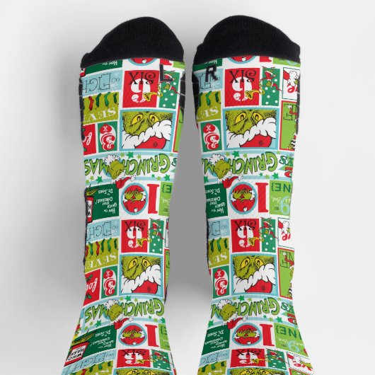 Grinch Zalig Grinchfeest Patroon Sokken (Top)