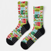 Grinch Zalig Grinchfeest Patroon Sokken (Links)