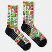 Grinch Zalig Grinchfeest Patroon Sokken (Rechts)