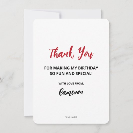 Grinch Ze is een Mean One 1e Verjaardag Bedankkaart (Achterkant)