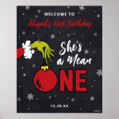 Grinch Ze is een Mean One 1e Verjaardag Poster (Voorkant)