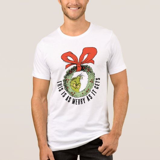 Grinch | Zo Blij Als Maar Kan Tri-Blend Shirt (Voorkant)