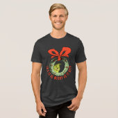 Grinch | Zo Blij Als Nu Het Is Tri-Blend Shirt (Voorkant volledig)