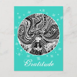Grincheux Angel Wishes | Aqua Briefkaart