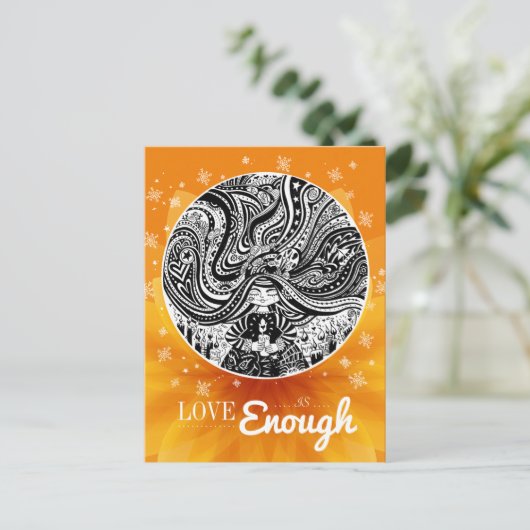 Grincheux Angel Wishes | Oranje Briefkaart (Staand voorkant)