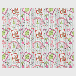 Grinchmas in Who-ville pink and green wrapping pap Cadeaupapier