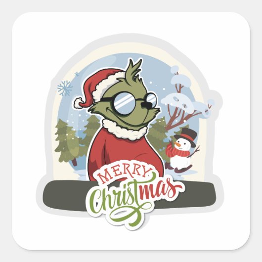 Grinchmas Square Stickers (Voorkant)