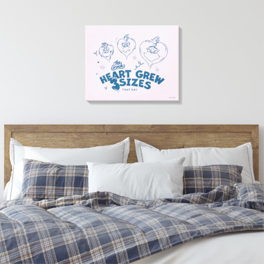 Grinch's Heart groeide 3 maten Canvas Afdruk (Insitu (Slaapkamer))