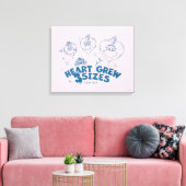 Grinch's Heart groeide 3 maten Canvas Afdruk (Insitu (Woonkamer))