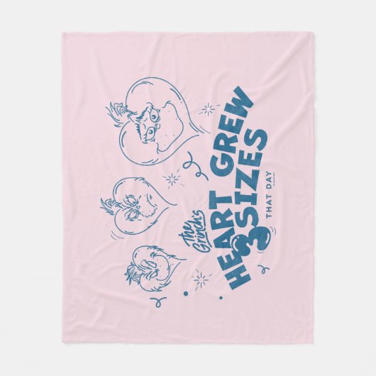 Grinch's Heart groeide 3 maten Fleece Deken (Voorkant)