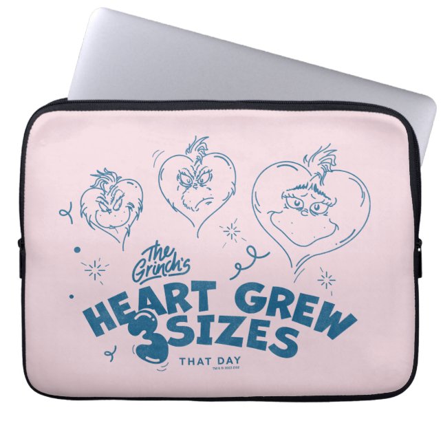 Grinch's Heart groeide 3 maten Laptop Sleeve (Voorkant)