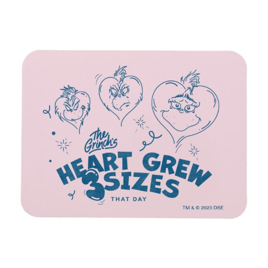 Grinch's Heart groeide 3 maten Magneet (Horizontaal)