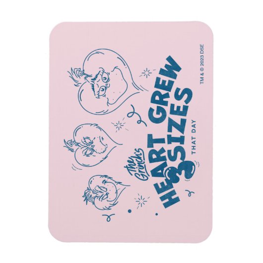 Grinch's Heart groeide 3 maten Magneet (Verticaal)