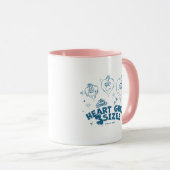 Grinch's Heart groeide 3 maten Mok (Voorkant rechts)