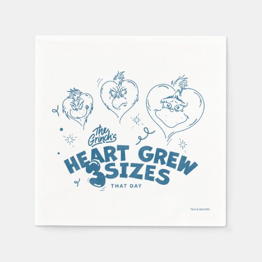 Grinch's Heart groeide 3 maten Servet (Voorkant)