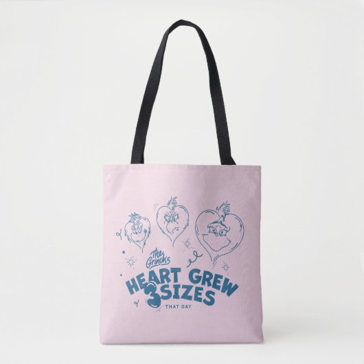 Grinch's Heart groeide 3 maten Tote Bag (Voorkant)