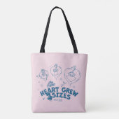 Grinch's Heart groeide 3 maten Tote Bag (Achterkant)