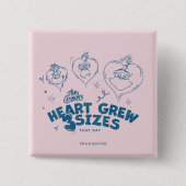 Grinch's Heart groeide 3 maten Vierkante Button 5,1 Cm (Voorkant)