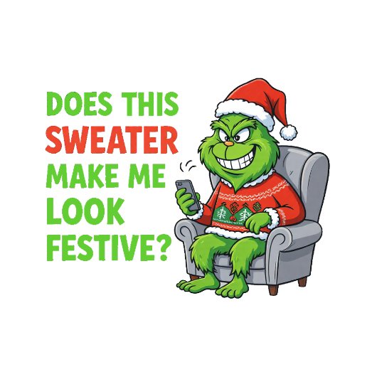 Grinchy Bigfoot Festieve Trui