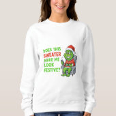 Grinchy Bigfoot Festieve Trui (Voorkant)