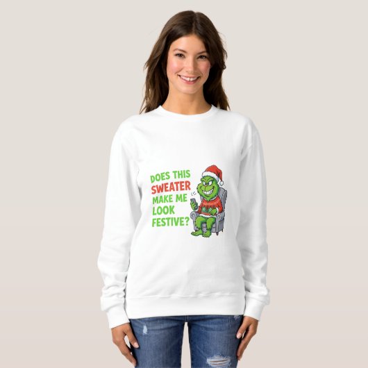 Grinchy Bigfoot Festive Sweater (Voorkant volledig)