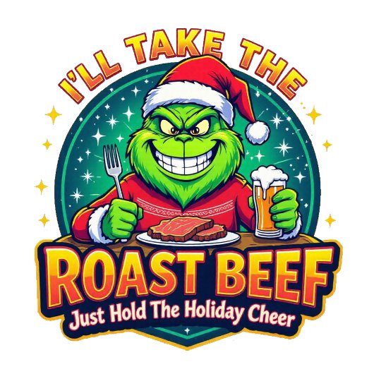 Grinchy Bigfoot I'll Take The Roast Beef Trui