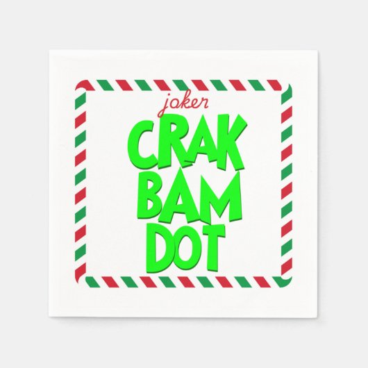 Grinchy Mahjong Napkins Crak Bam Dot! grappenmaker Servet (Voorkant)