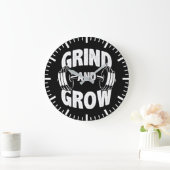 Grind en groei - Gym Workout Motivatie Grote Klok (Huis)