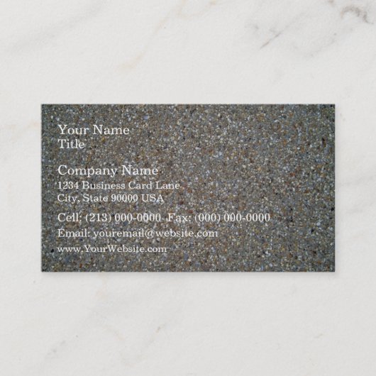 Grind- en zandweg na regen visitekaartje (Voorkant)