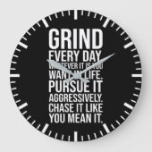 Grind Every Day - Motivational Grote Klok (Voorkant)