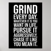 Grind Every Day - Motivational Poster (Voorkant)