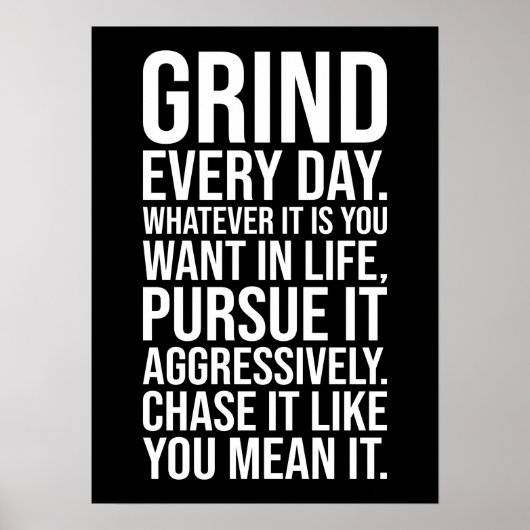 Grind Every Day - Motivational Poster (Voorkant)