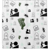 Grind & Gain Douchegordijn Motivatie Geld Kunst (Voorkant)