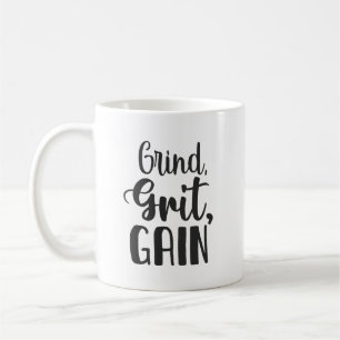 Grind, Grit, Aanwinst, Hustle, Gymnastiek, Succes  Koffiemok
