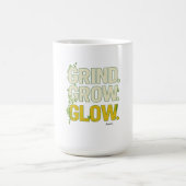 GRIND.GROW.GLOW.—Inspirational Botanical Typograph Koffiemok (Center)