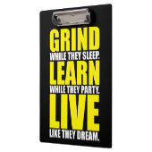 Grind, Leren, Live - Motivatie Klembord (Links)
