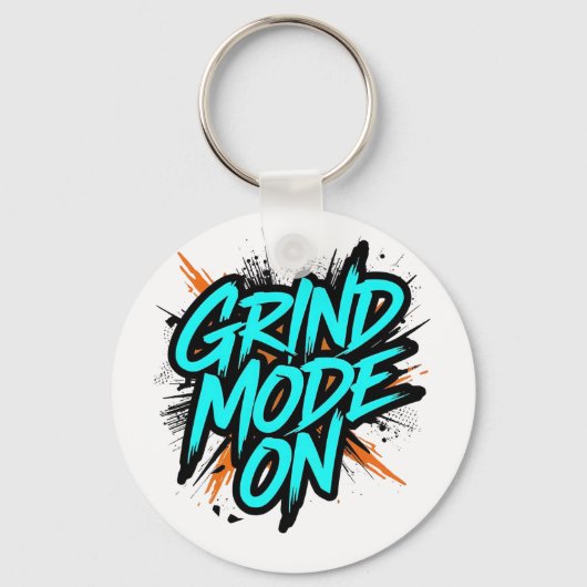 "Grind Mode On" Motivational Quote Sleutelhanger (Voorkant)