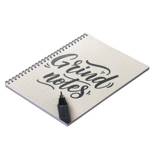 Grind Notes Journal – Handgeschreven Stijlontwerp Notitieboek (Linkerzijde)