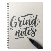 Grind Notes Journal – Handgeschreven Stijlontwerp Notitieboek (Voorkant)