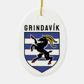 Grindavík Wapenschild - IJsland Keramisch Ornament (Voorkant)