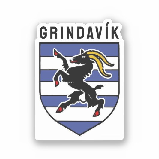 Grindavík Wapenschild - IJsland Sticker (Voorkant)