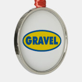 Grindelfiets Gele Logo Metalen Ornament (Rechts)