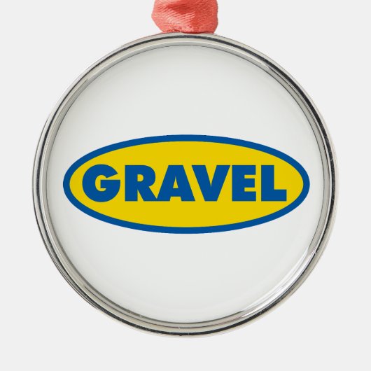 Grindelfiets Gele Logo Metalen Ornament (Voorkant)